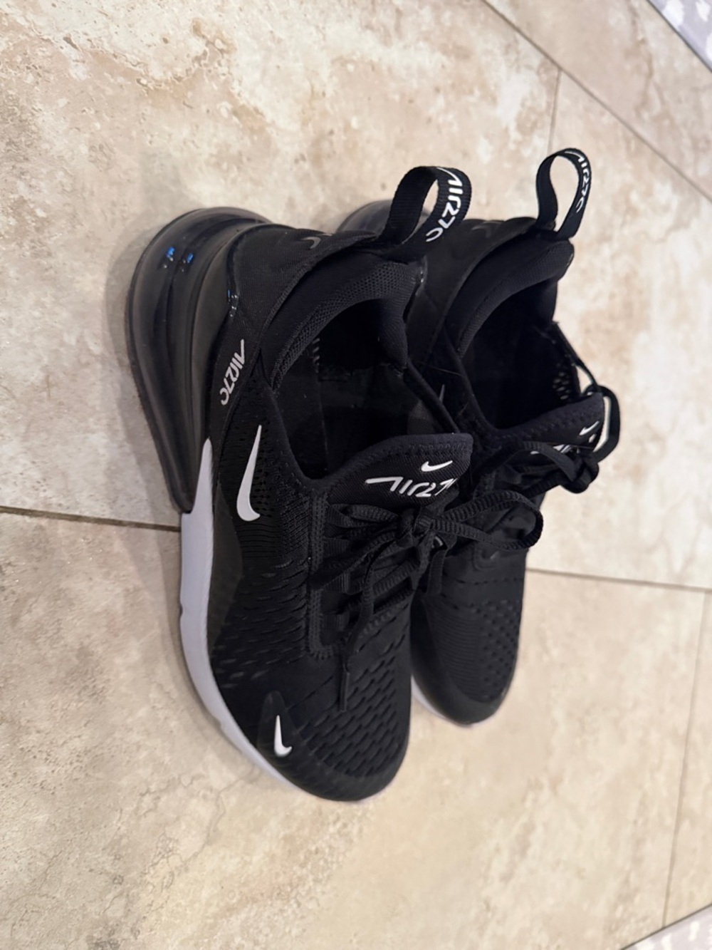 Nike Black and White Air Max 360 Sport Sneakers